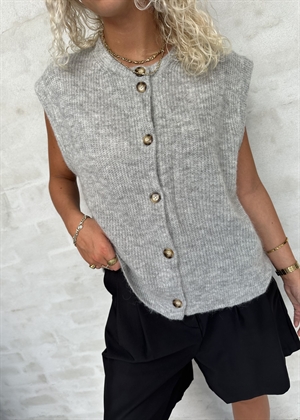 Hirse vest Light Grey Melange Boii Studios 